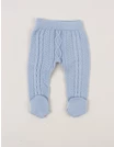 Pantaloni tricotati cu botosei Denis bleu picture - 1