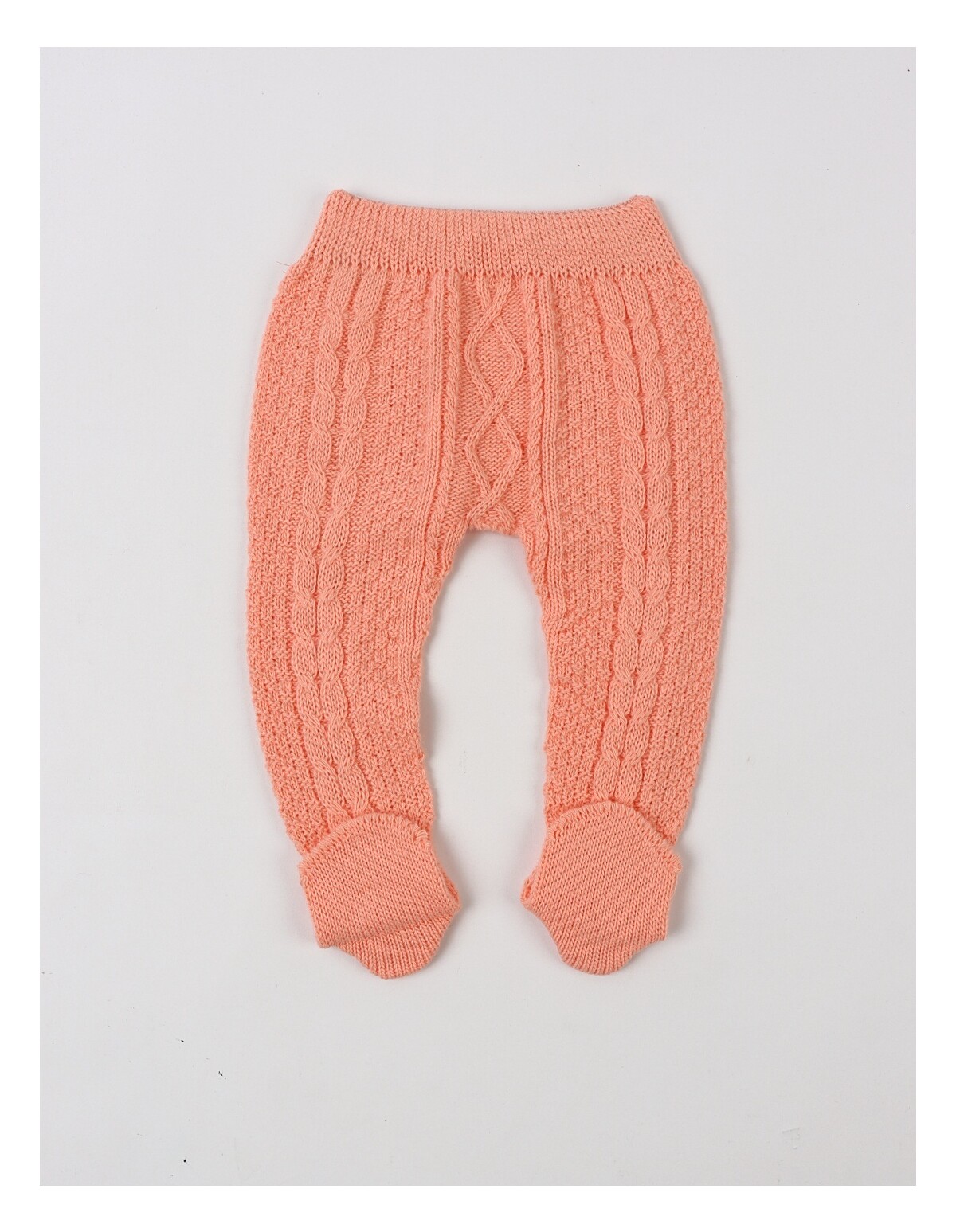 Pantaloni tricotati cu botosei Denis corai