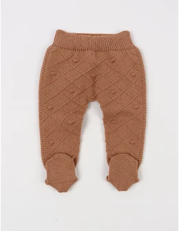 Pantaloni tricotati cu botosei Ianis maro