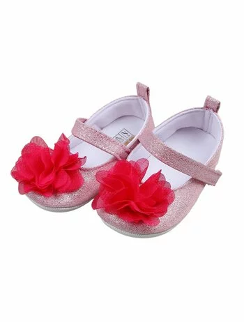 Pantofiori cu floricica model roz