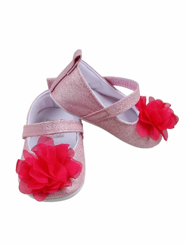 Pantofiori cu floricica model roz
