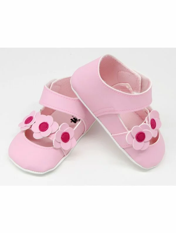 Pantofiori eleganti fetite cu floricele model roz