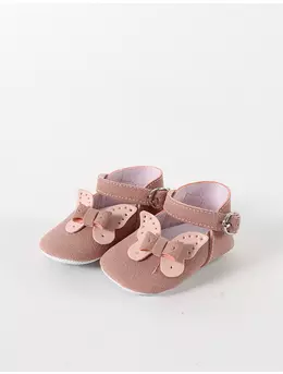 Pantofiori eleganti fetite cu fluturas Sandy coral 1