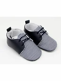 Pantofiori model negru dungute 18