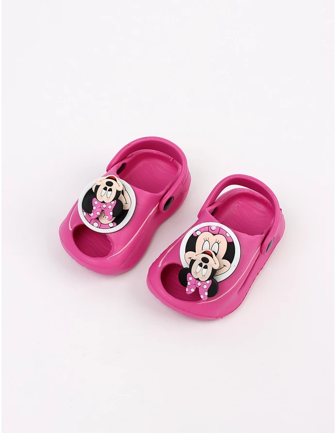 Papuci spuma Jibbtz rotativ Minnie, ciclam picture - 3