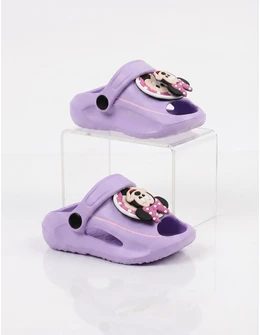 Papuci spuma Jibbtz rotativ Minnie, mov