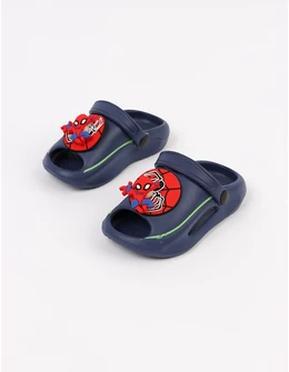 Papuci spuma Jibbtz rotativ Spider-Man, bleumarin