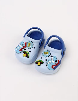 Papuci spuma usori Jibbtz Big Dino, blue