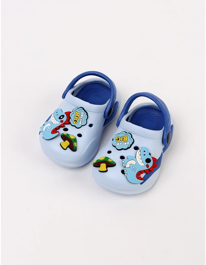 Papuci spuma usori Jibbtz Big Dino, blue picture - 2