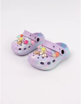 Papuci spuma usori Jibbtz Jewelry, mov