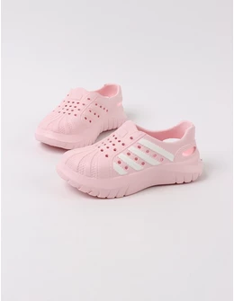 Papuci spuma usori, stil adidas, roz