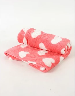 Patura cocolino imprimeuri roz inimioare