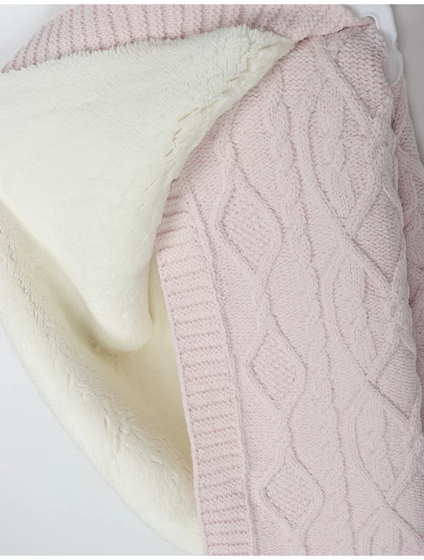 Patura coset lana model roz