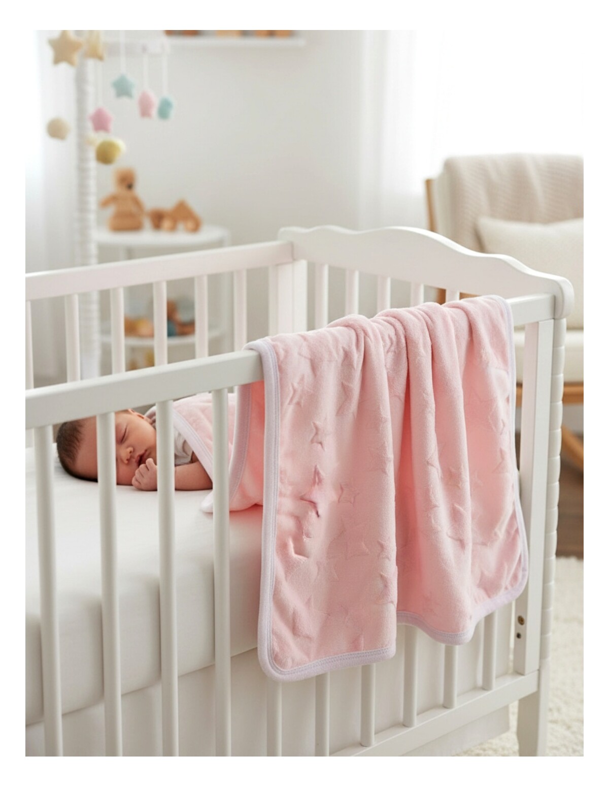 Paturica Minky dubla Stelute, roz