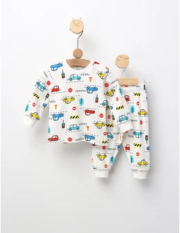Pijama Baby, Traffic Jam, model alb