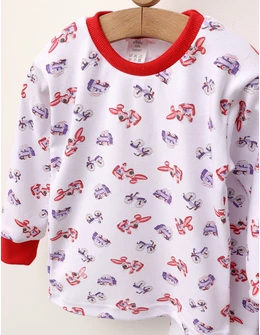 Pijama bbc ML Romania Moto Train, rosu-mov