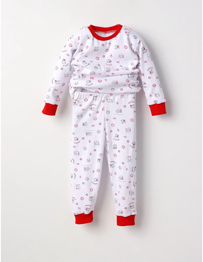 Pijama bbc ML Romania Smile rosu picture - 2