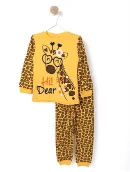Pijama girafa galben 1
