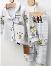 Pijama imprimata Snoopy si Charlie, alb-blue picture - 2