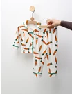 Pijama Kids and Carrots, alb-portocaliu picture - 4