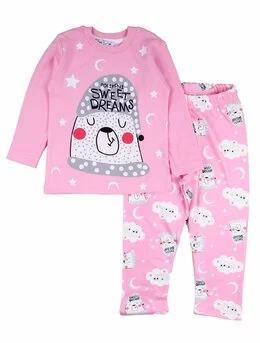 Pijama lux roz 116 (6 ani)
