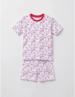 Pijama MS imprimata Circle, cu ciclam
