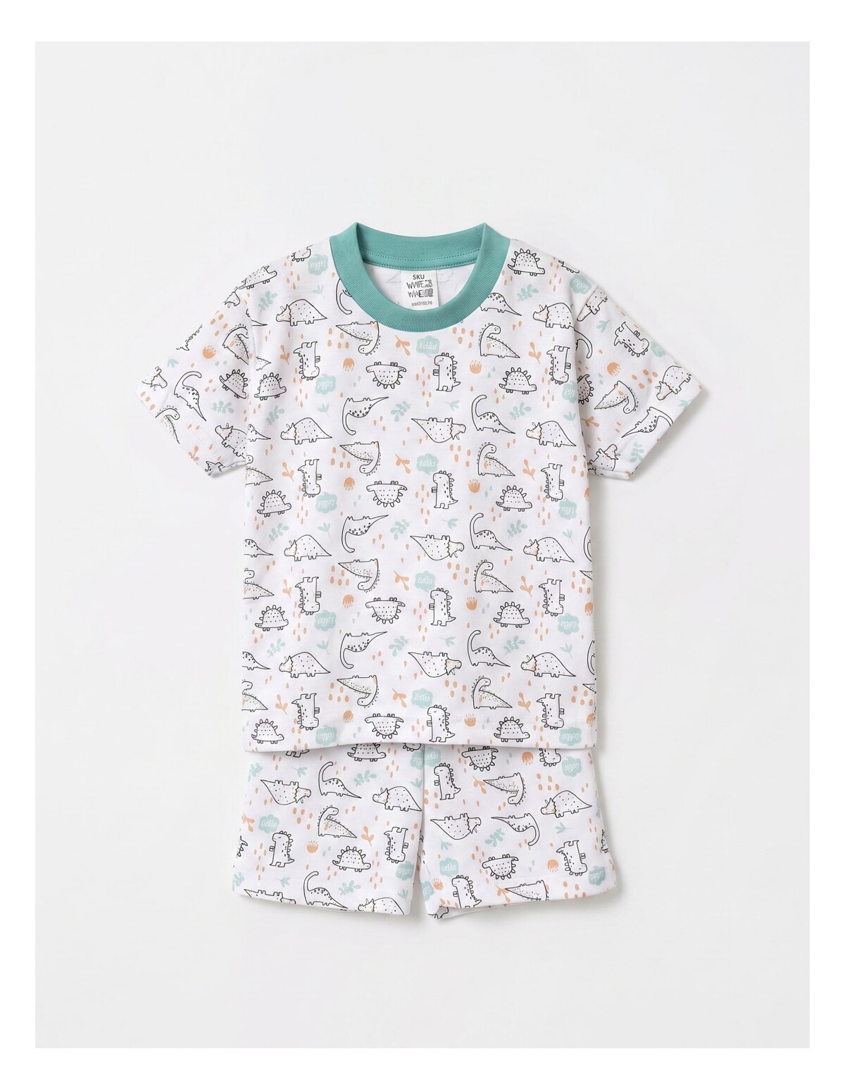 Pijama MS imprimata Erbi Dino verde