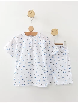 Pijama ms imprimata labute albastru 1