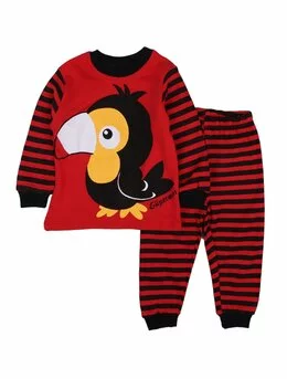 Pijama papagal rosu 92(18-24 luni)