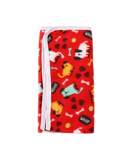 Pled polar cu Woof Catel, rosu