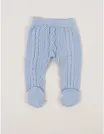 Pantaloni tricotati cu botosei Denis bleu picture - 1