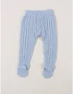 Pantaloni tricotati cu botosei Denis bleu picture - 3