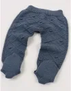 Pantaloni tricotati cu botosei Ianis albastru picture - 2