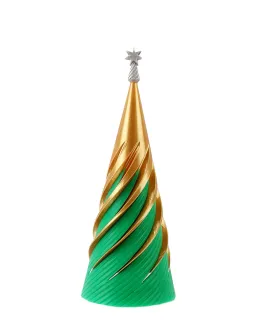 Brad decorativ sau / anti-stress, de Crăciun, Verde-auriu