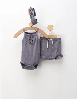 Costumas de vara, 3 piese, For Girls, gri