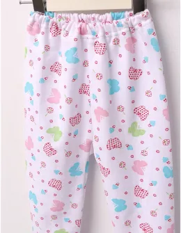 Pantaloni Fluturasi, alb-rosu