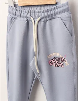 Pantaloni trening ENJOY THE VIBES bleu