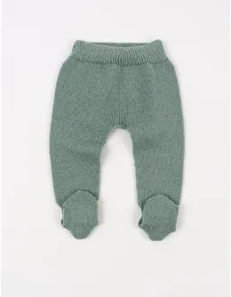 Pantaloni tricotati cu botosei baby verde