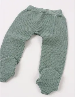 Pantaloni tricotati cu botosei baby verde