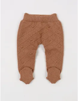 Pantaloni tricotati cu botosei Ianis maro