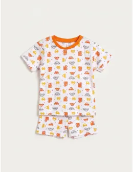 Pijama MS imprimata Masinute multicolor