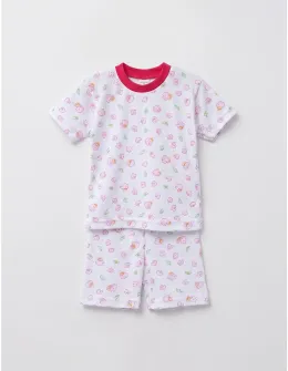 Pijama MS imprimata Norisori si Umbrelute roz