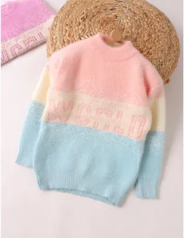 Pulover Mohair Sweet You, roz-blue