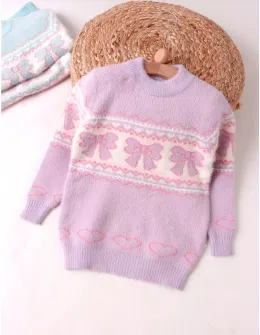 Pulover Mohair, Trei Fundite, mov-roz