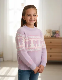 Pulover Mohair, Trei Fundite, mov-roz