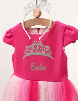 Rochita premium Barbie Girl, ciclam-roz