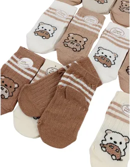 Set 12 pereschi sosete multicolor Urs-masina