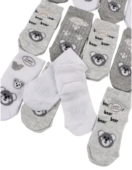 Set 12 pereschi sosete multicolor ursulet