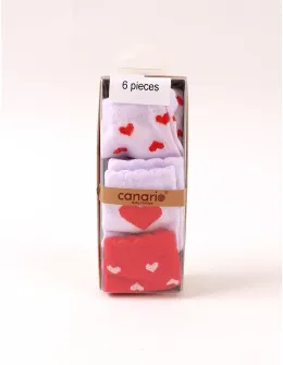 Set 6 perechi sosete inimioare