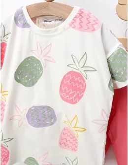 Set de vara, Ananas, cu roz